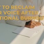 Woman journaling in soft light